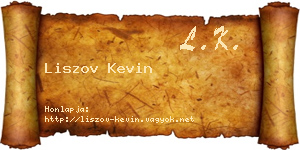 Liszov Kevin névjegykártya